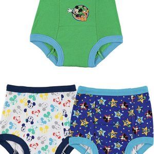 NWT Disney Mickey Mouse Boys Kids' 3-Pack Training Pants & Chart Set Training 2T